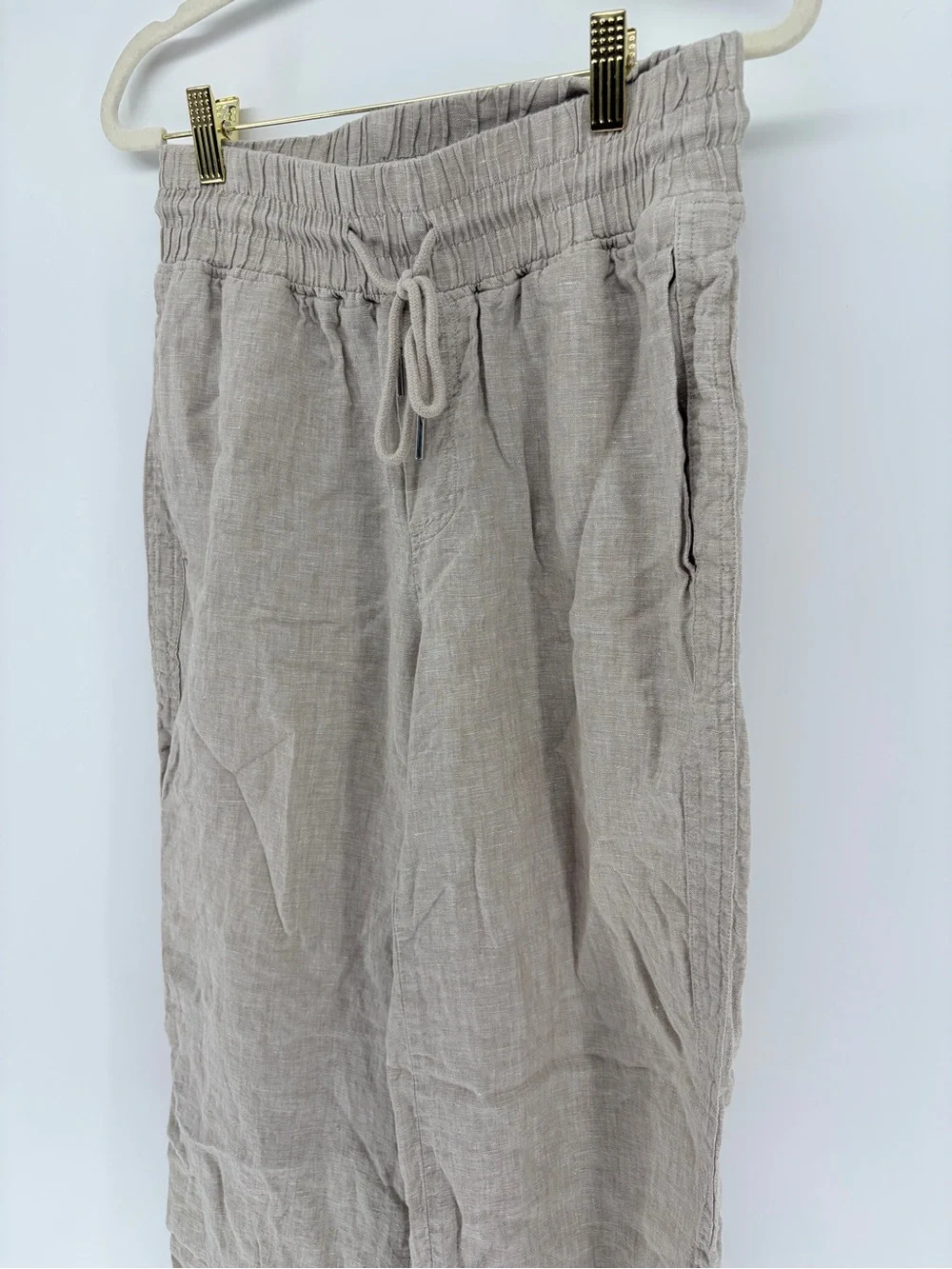Quince 100% European Linen Wide Leg Pants Flax Small